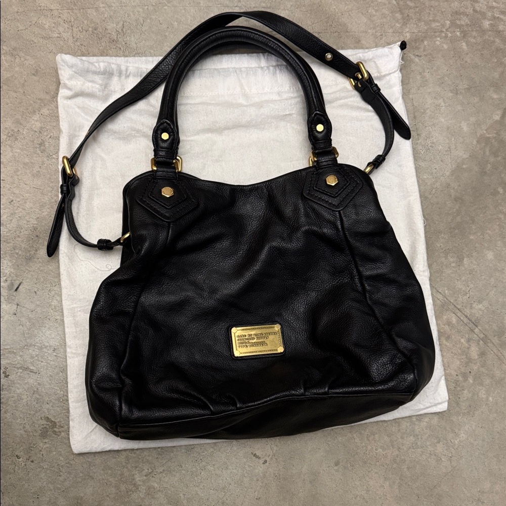 Marc by Marc Jacobs pebbled calfskin classic Q Francesca tote black - Picture 2 of 5
